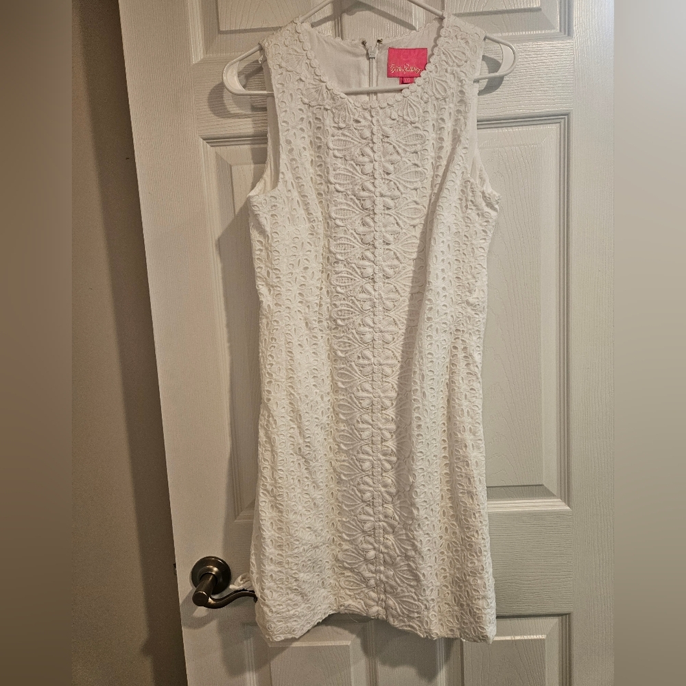 Lilly Pulitzer Melani White Shift Dress Size 6